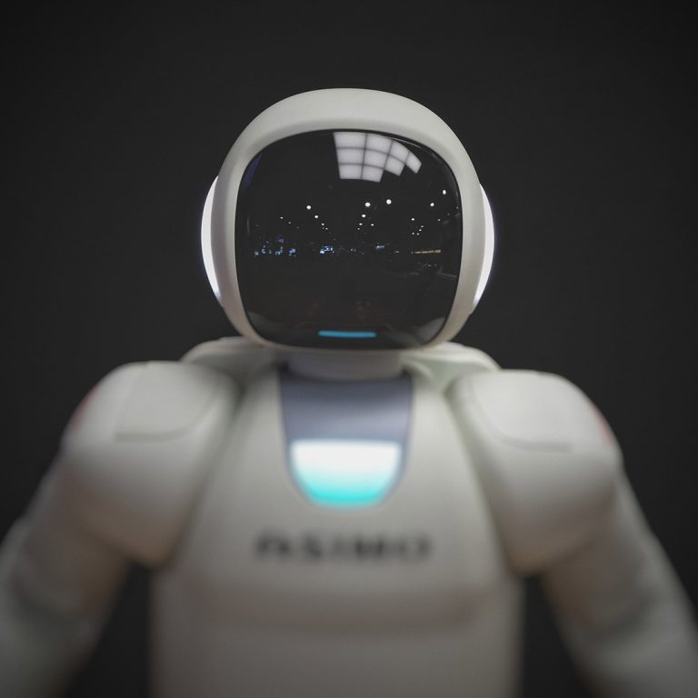 A headshot of the robot, Asimo