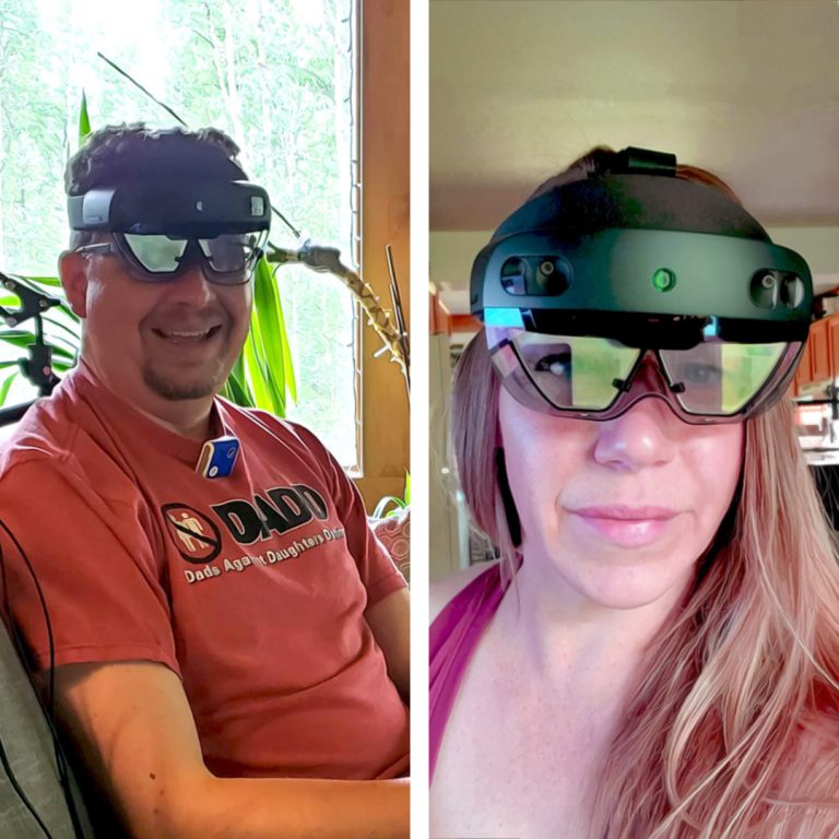 Rob and Christen joining the Borg via Hololens